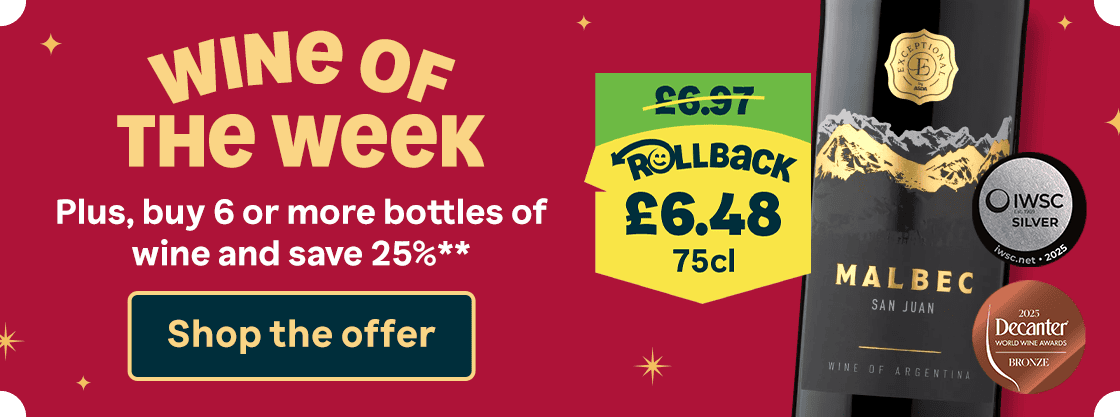 Check out our wine of the week! Plus, buy 6 or more bottles of wine and save 25%