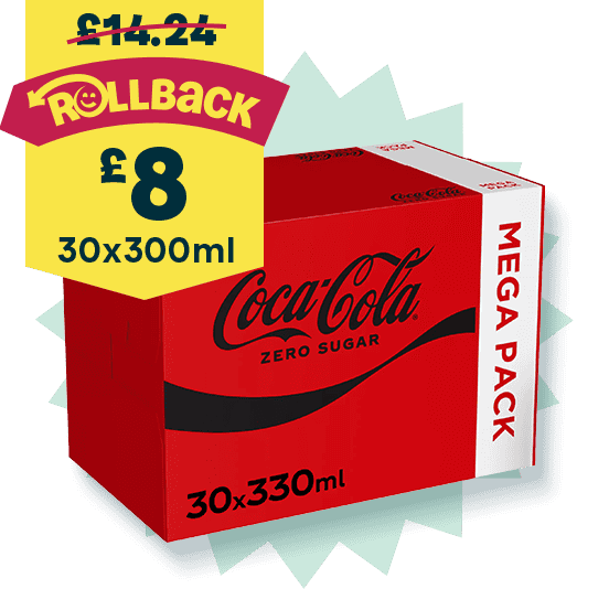 Coca Cola - 30 cans for £8 now on rollback