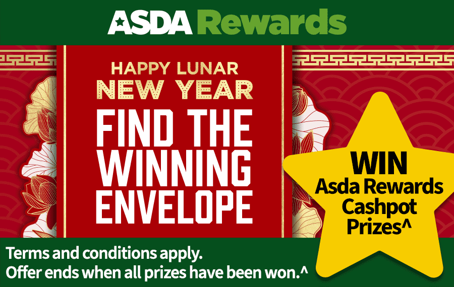 E 14/02? Win 1 of 75 Asda Rewards Cash Pot Prizes (Daily